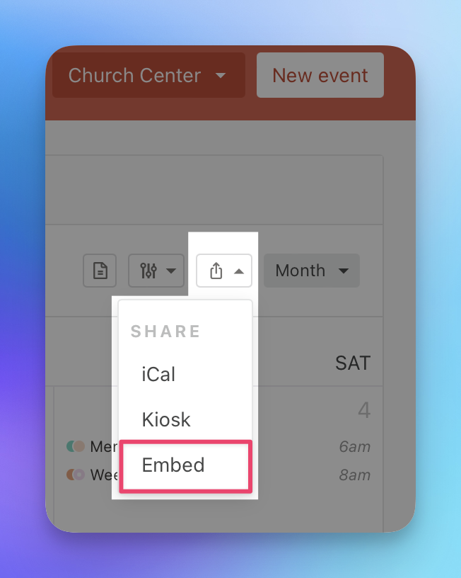 Improved Embeddable Calendar Calendar